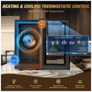 Umidor Elétrico NEEDONE 23L Pro 1S Preto Controle Inteligente 150 Charutos 110V