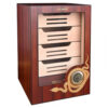 Umidor de Charutos Cigarol Marrom Madeira Cedro 4 Níveis Higrômetro Digital 100 150 Charutos