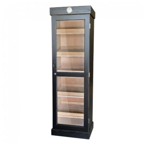 Humidor Torre Humidor Supreme Preto com Prateleiras Ajustáveis Capacidade 3000 Charutos