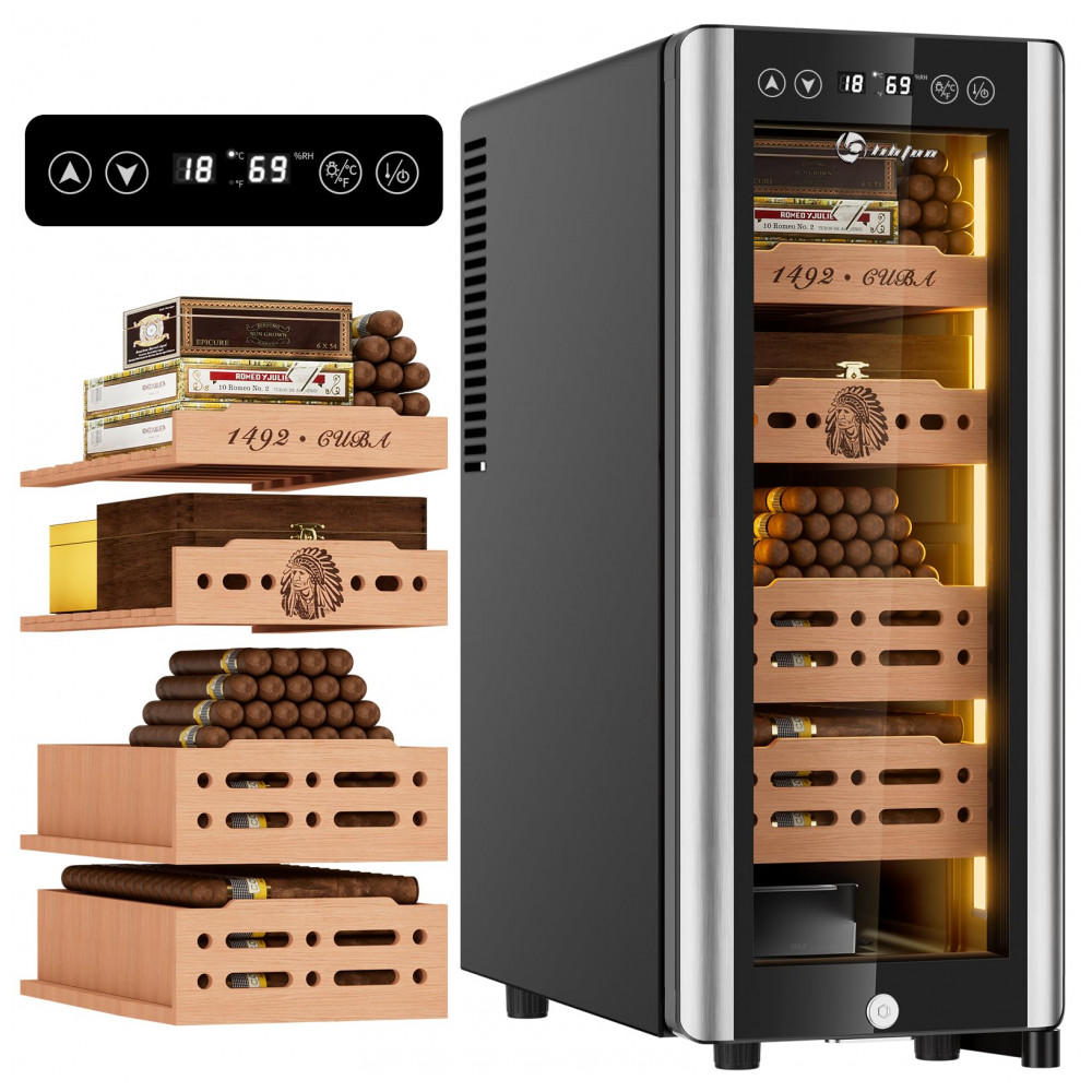 Adega Humidificadora Elétrica LIHTUN 35L com Controle Digital de Temperatura e Umidade 110V