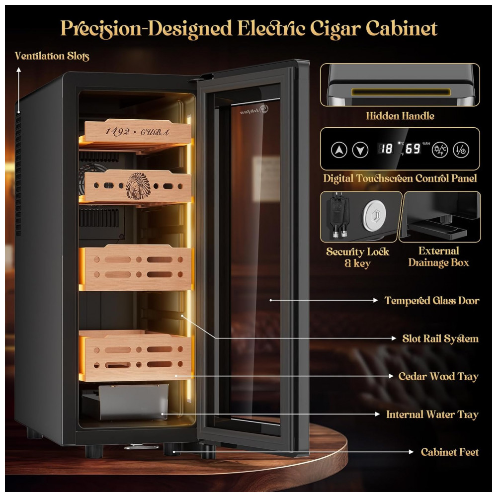 Adega Humidificadora Elétrica LIHTUN 35L com Controle Digital de Temperatura e Umidade 110V