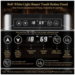 Adega Humidificadora Elétrica LIHTUN 35L com Controle Digital de Temperatura e Umidade 110V