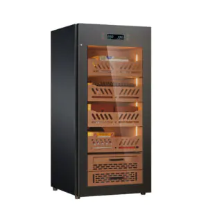 Umidor Elétrico para Charutos YohTron YC88L 88 Litros Cedro Espanhol Preto