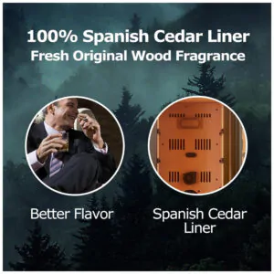 Umidor Elétrico para Charutos YohTron YC88L 88 Litros Cedro Espanhol Preto