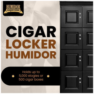Humidor Supreme Locker Pequeno para 5.000 Charutos com 14 Compartimentos Trancáveis e Interior em Cedro Espanhol