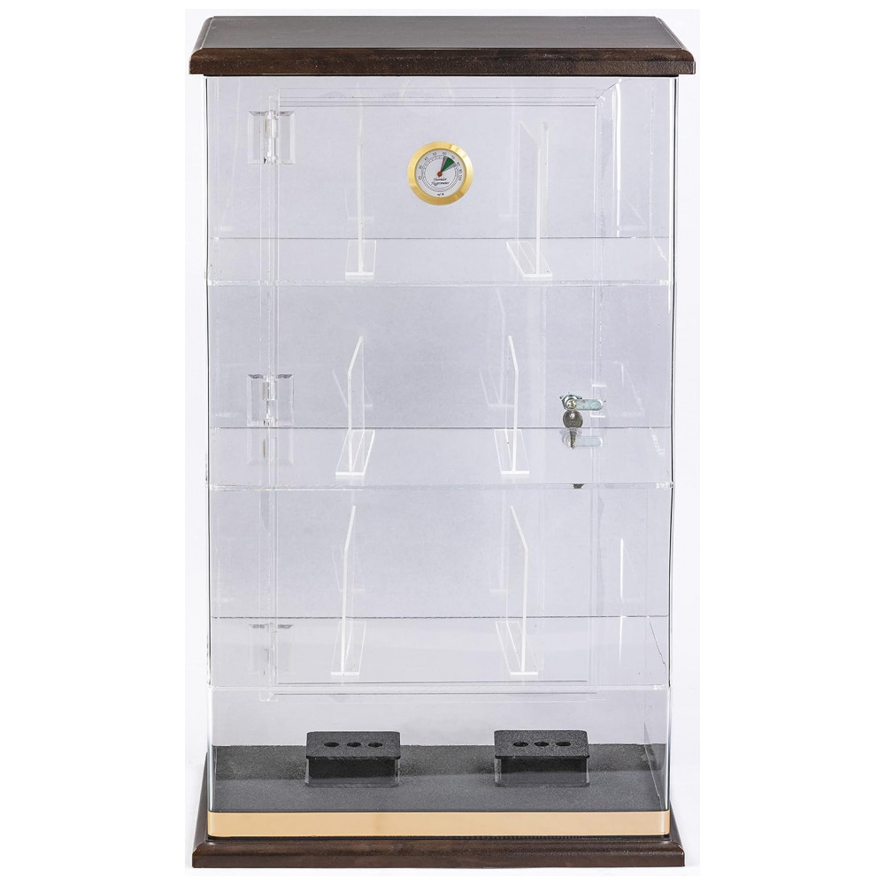 Humidor Cigarro Prestige Import Group Nogueira 250 Charutos Acrílico Madeira