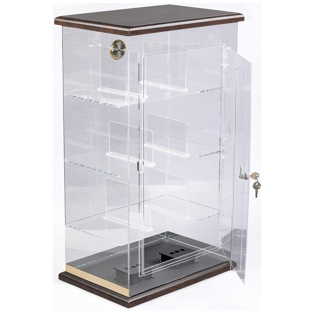 Humidor Cigarro Prestige Import Group Nogueira 250 Charutos Acrílico Madeira