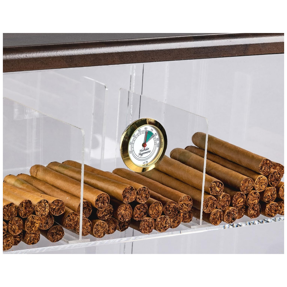 Humidor Cigarro Prestige Import Group Nogueira 250 Charutos Acrílico Madeira