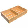 Kit Bandejas de Cedro Espanhol Prestige Import Group Natural Organização 12,7x19,1x5,7cm 5 Peças com Divisória Ajustável