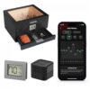 Humidor Case Elegance Tampo Vidro com Cedro Espanhol, Sistema Hydro e Higrômetro Digital Bluetooth Klaro
